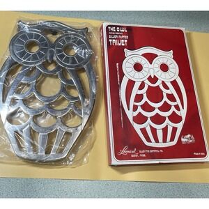 Vintage Leonard Silver  Co. Silver-Plated Owl Trivet Original Packaging‎ Italy